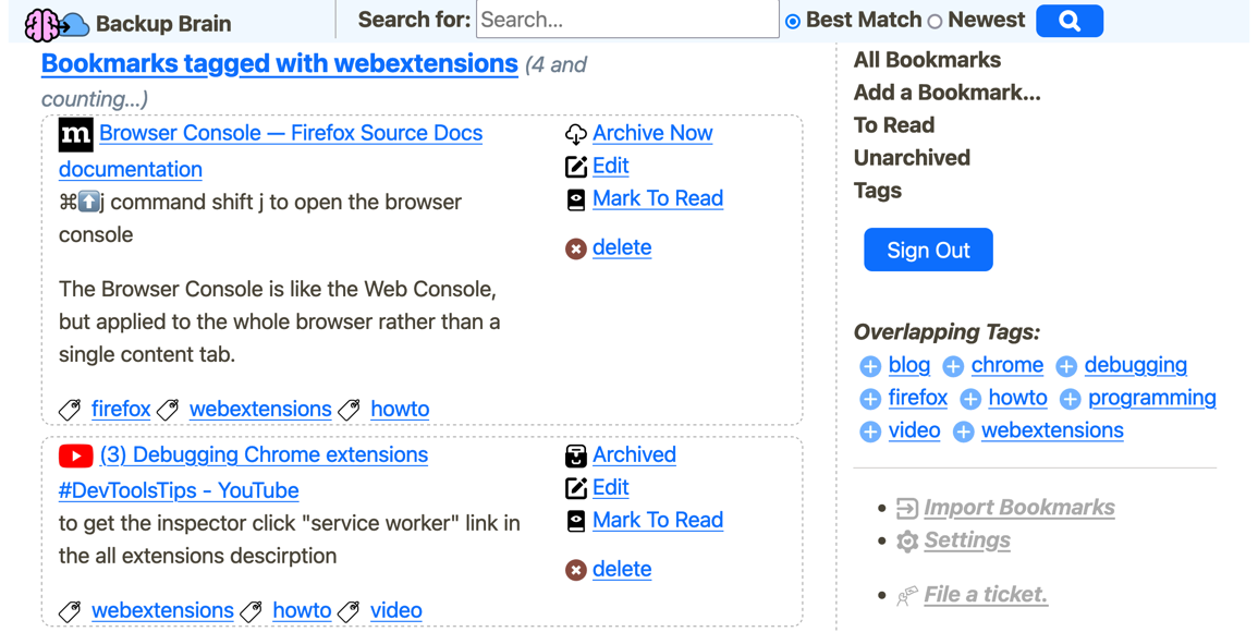 Screenshot of a small tag cloud. each tag has a little plus icon next to it.